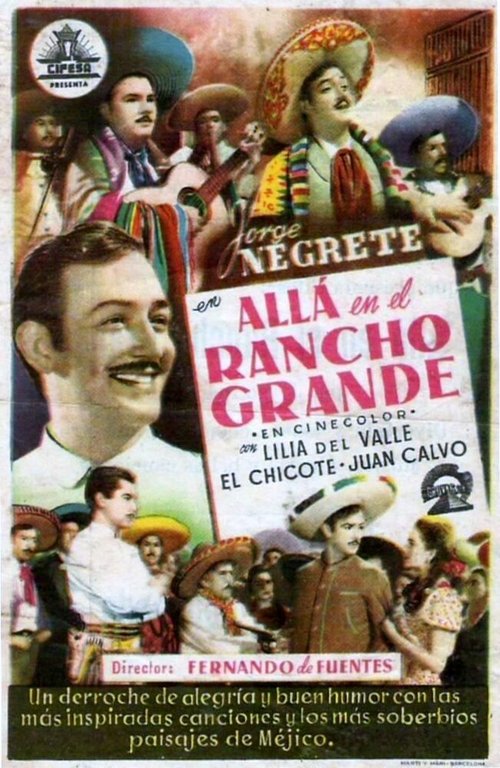 Постер фильма Allá en el Rancho Grande (1949)