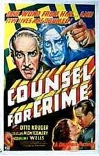 Постер фильма Counsel for Crime (1937)