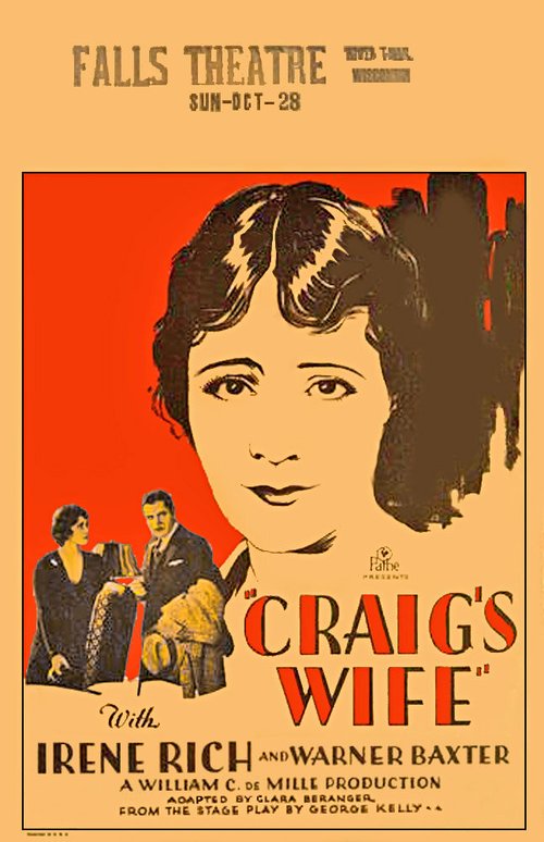 Постер фильма Craig's Wife (1928)