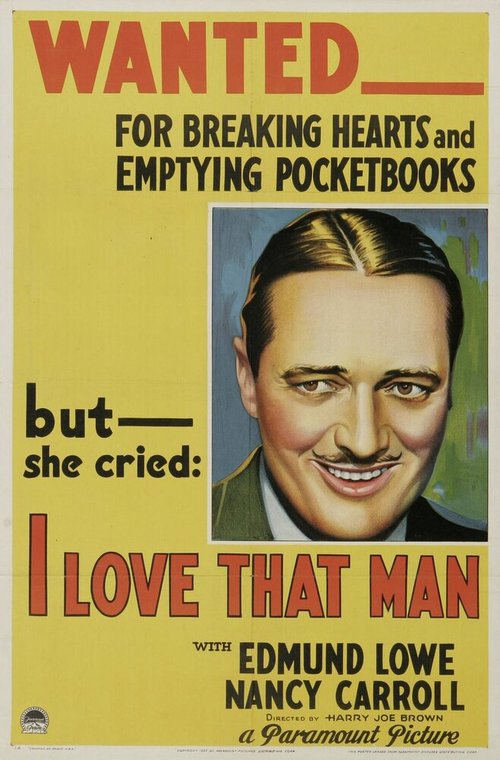 Постер фильма I Love That Man (1933)