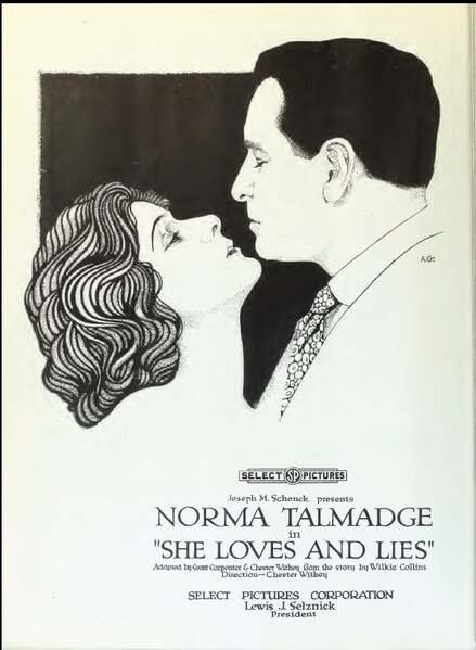 Постер фильма Она любит и лжёт (1920)