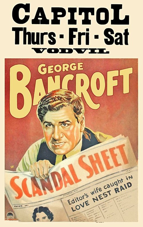 Постер фильма Scandal Sheet (1931)