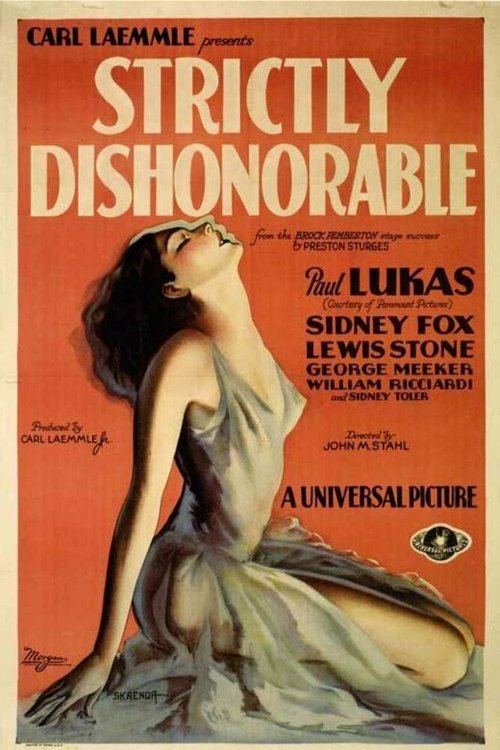 Постер фильма Strictly Dishonorable (1931)