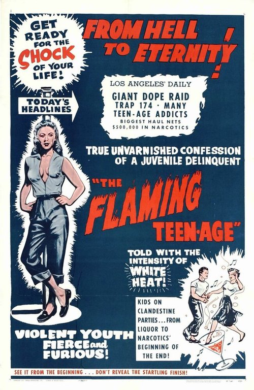 Постер фильма The Flaming Teenage (1956)