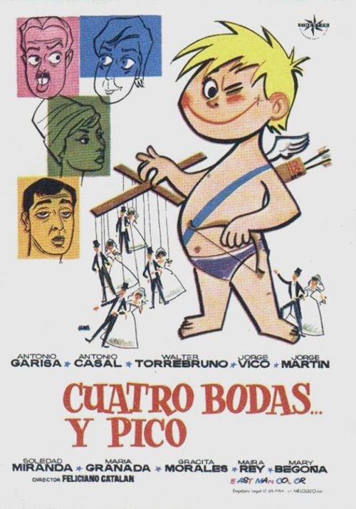 Постер фильма Cuatro bodas y pico (1963)