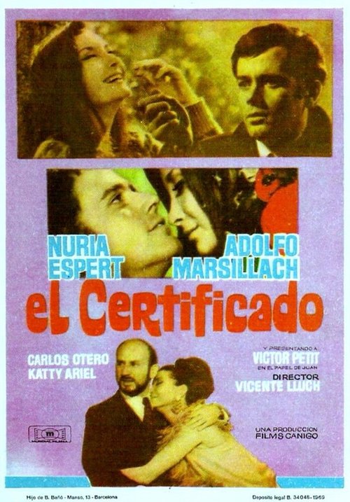 Постер фильма El certificado (1970)