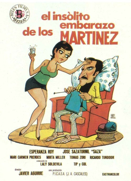 Постер фильма El insólito embarazo de los Martínez (1974)