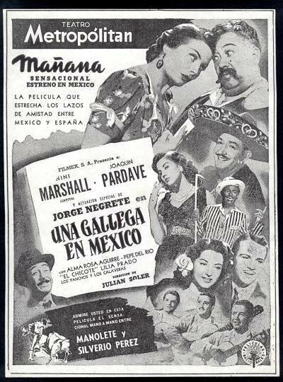 Постер фильма Una gallega en México (1949)