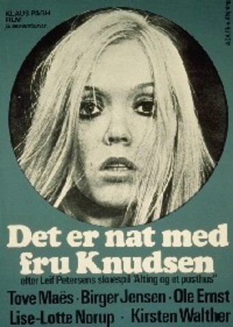 Постер фильма Det er nat med fru Knudsen (1971)